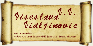 Višeslava Vidljinović vizit kartica